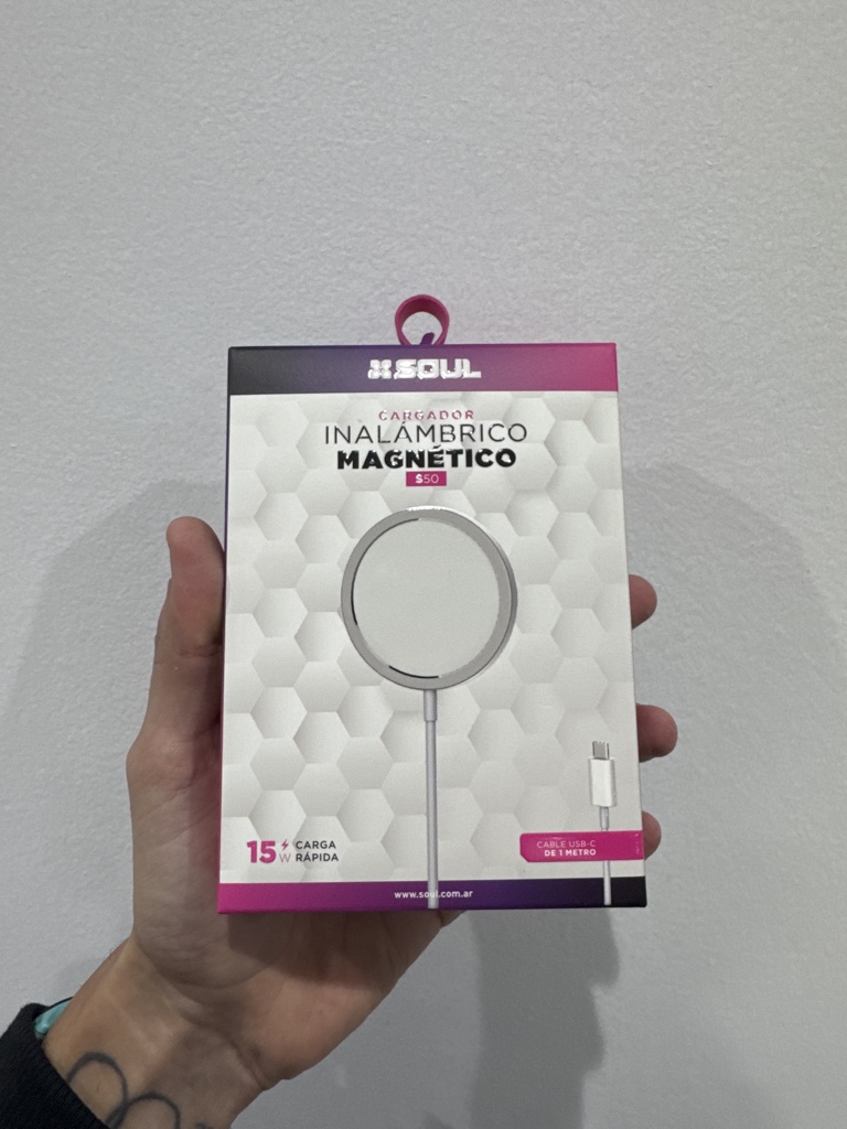 SOUL cargador inalambrico magnetico blanco S50