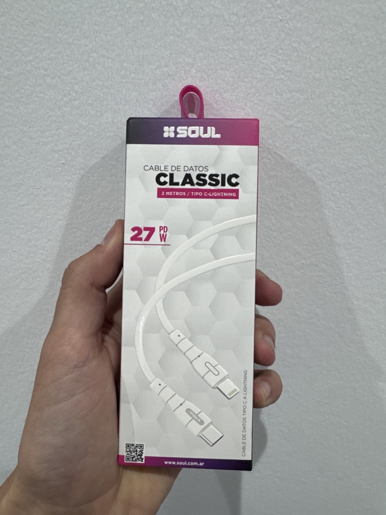 Soul cable blanco USB-C a Lightning 2m