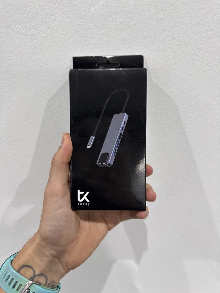 Teeky hub USB-C gris 6 en 1