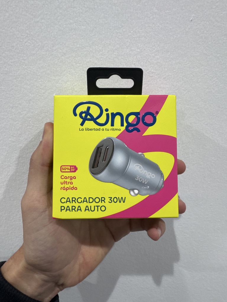 Ringo cargador auto 30W