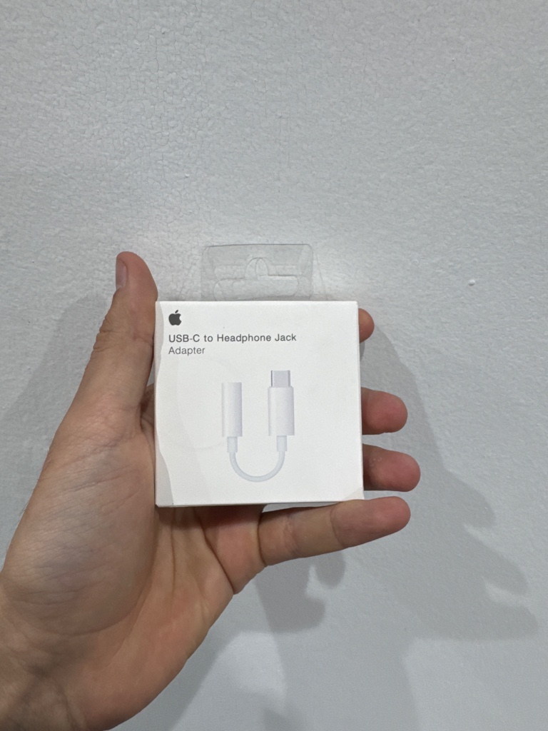 Apple adaptador USB-C a jack blanco