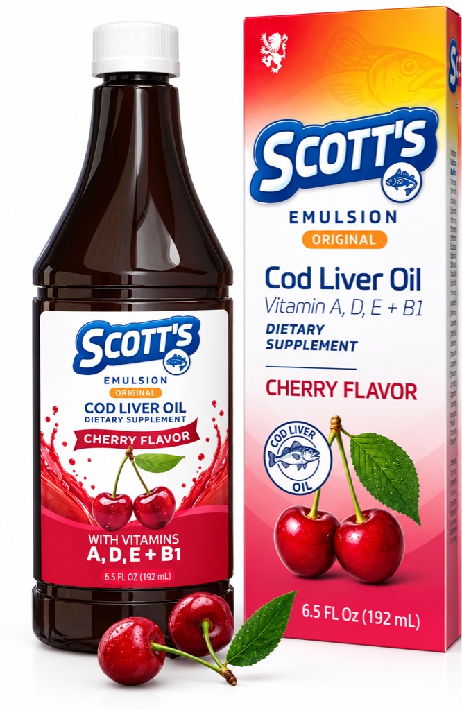 Scott's Emulsion aceite de bacalao cereza