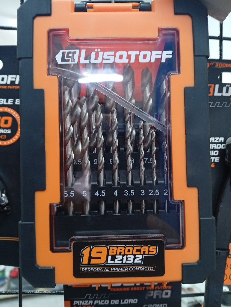 Juego de 19 brocas cilíndricas Lüsqtoff