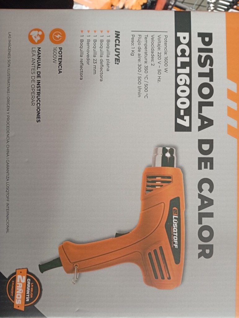 Lusqtoff Pistola de calor PCL1600-7 naranja