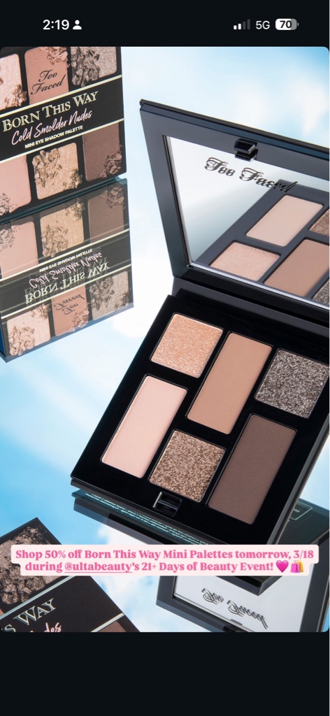 Too faced mini eyes shadow paletero