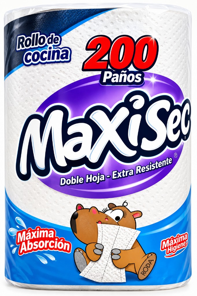 Rollo de cocina Maxisec 200 paños