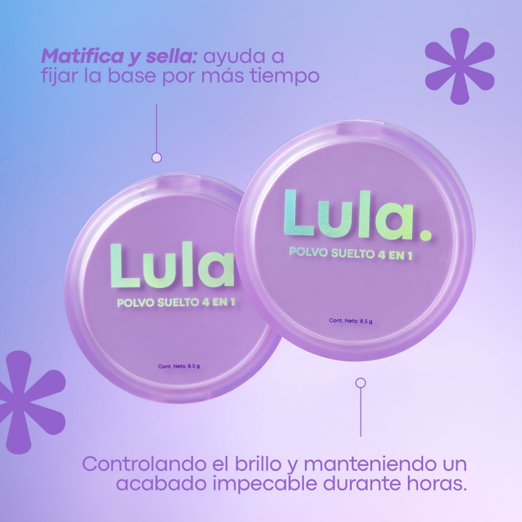 Lula polvo suelto 4 en 1