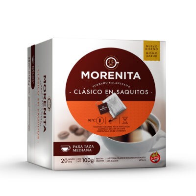 Morenita cafe clásico 20 saquitos
