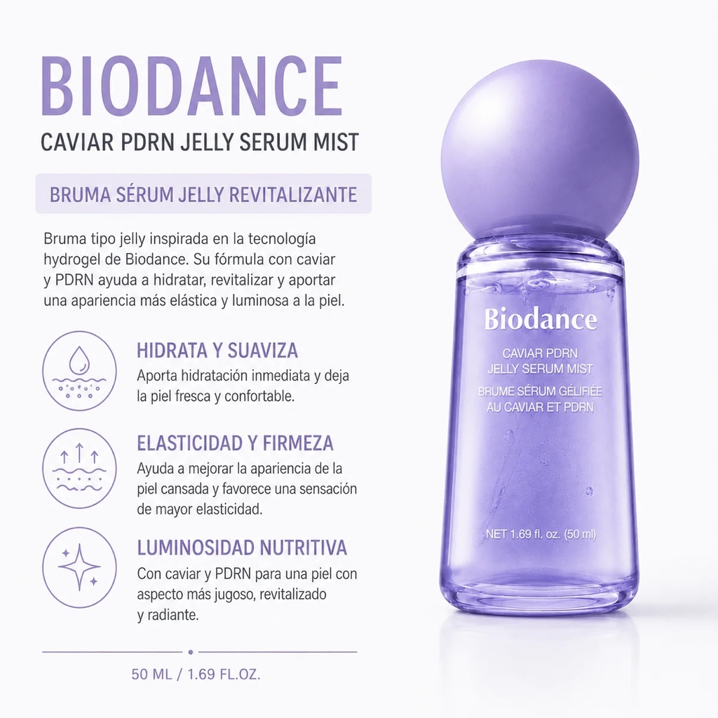 Biodance Jelly Serum Mist con PDRN Y CAVIAR
