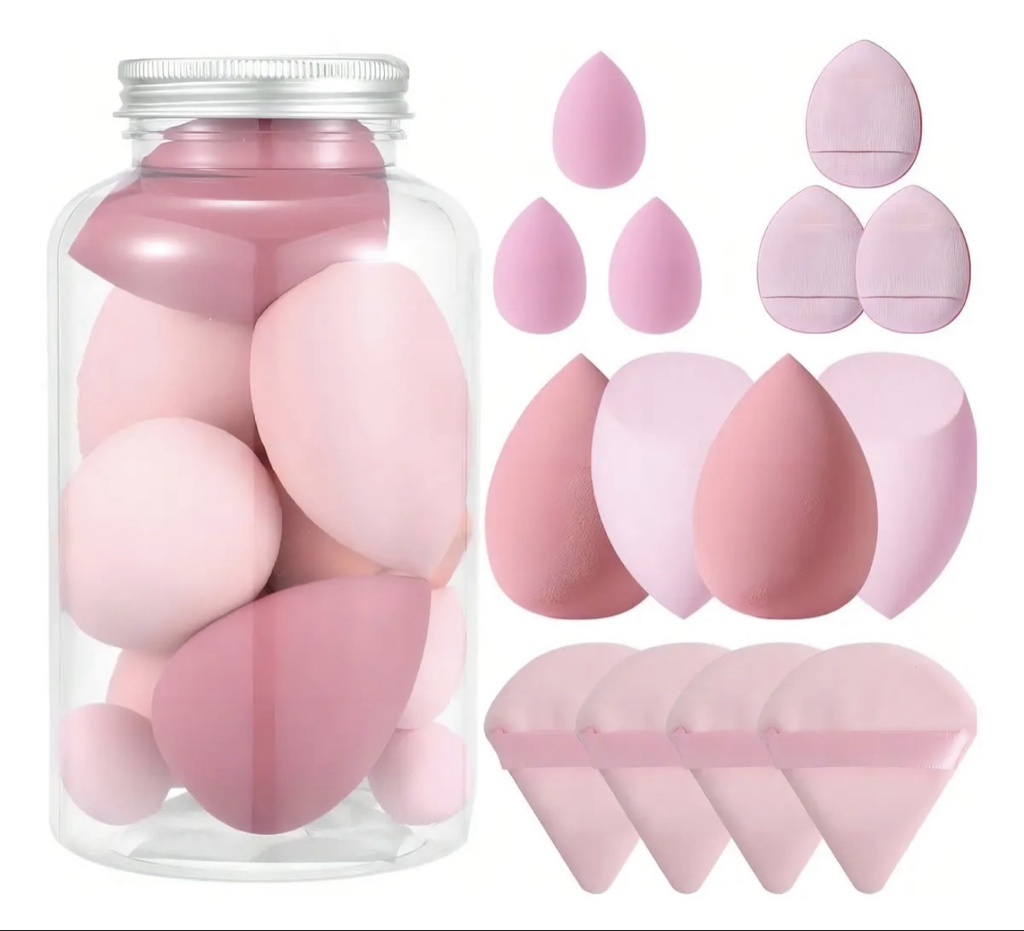 Esponjas maquillaje rosas
