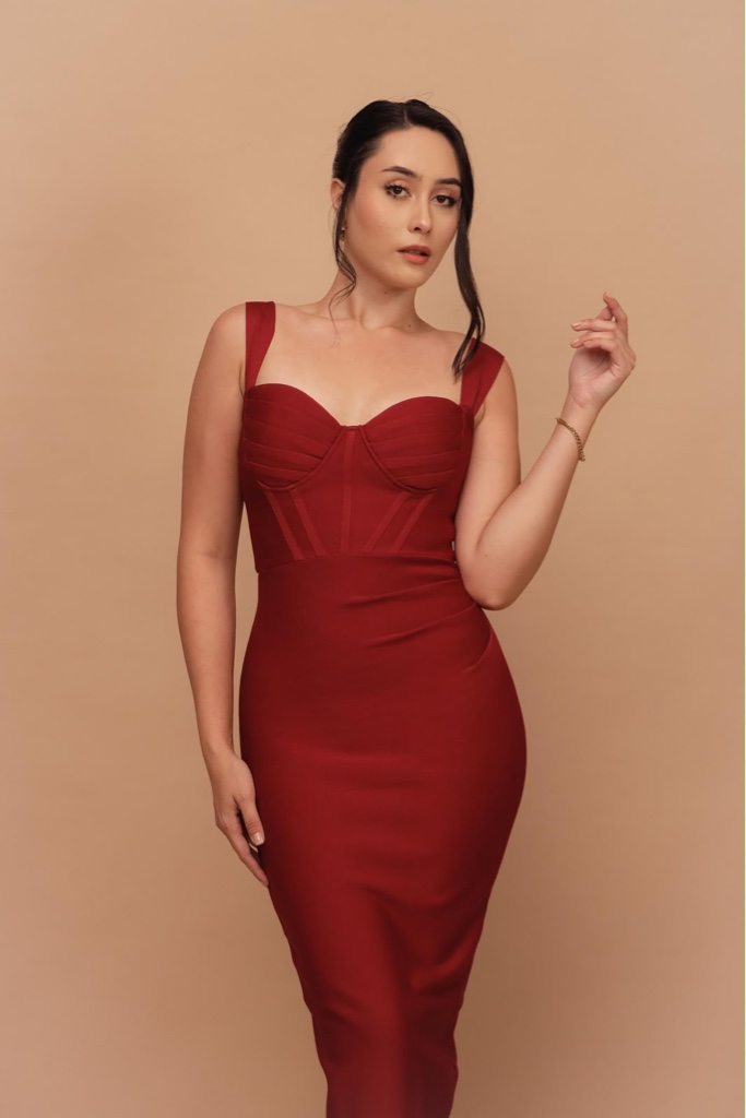 Vestido rojo ajustado
