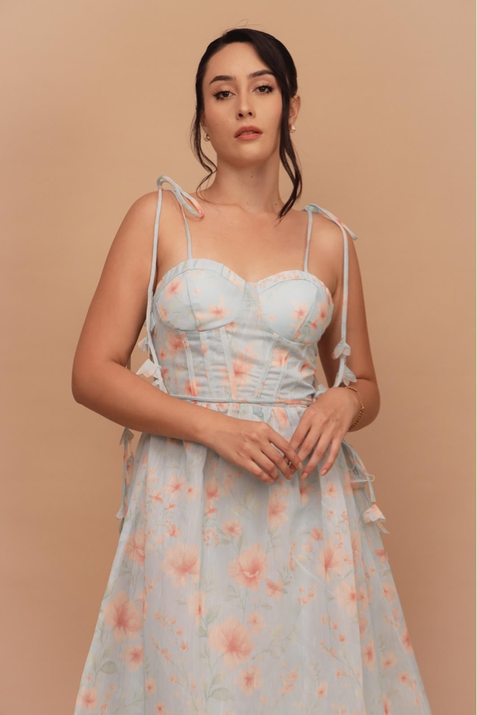 Vestido floral azul