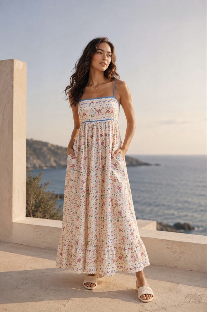Vestido floral tirantes
