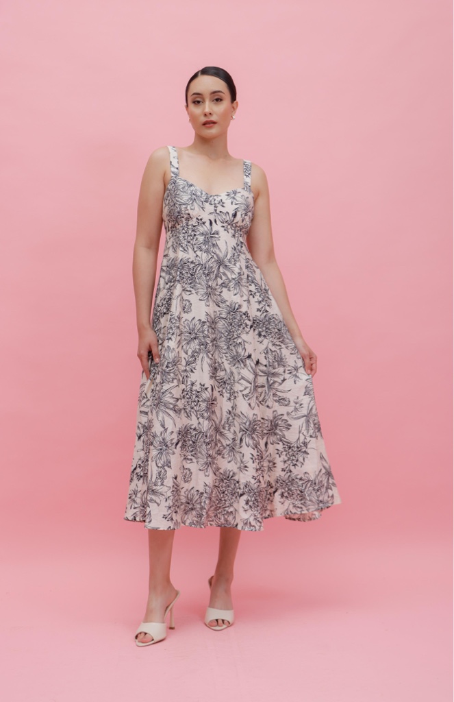 Vestido floreado midi
