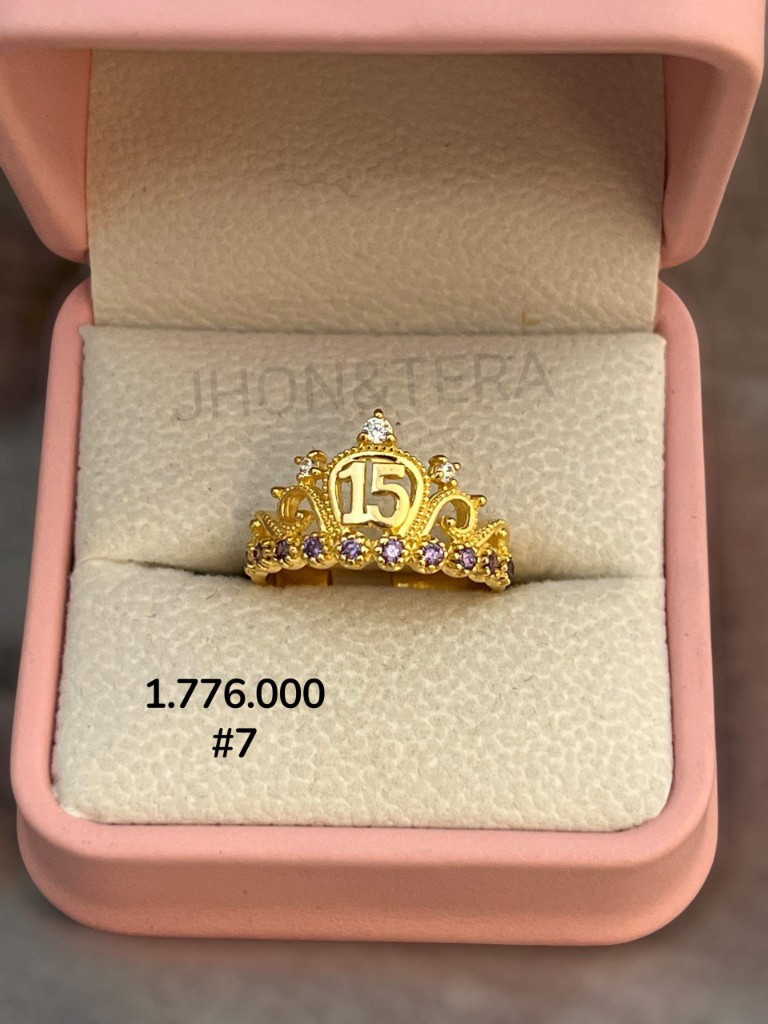 JHON&TERA anillo dorado 15