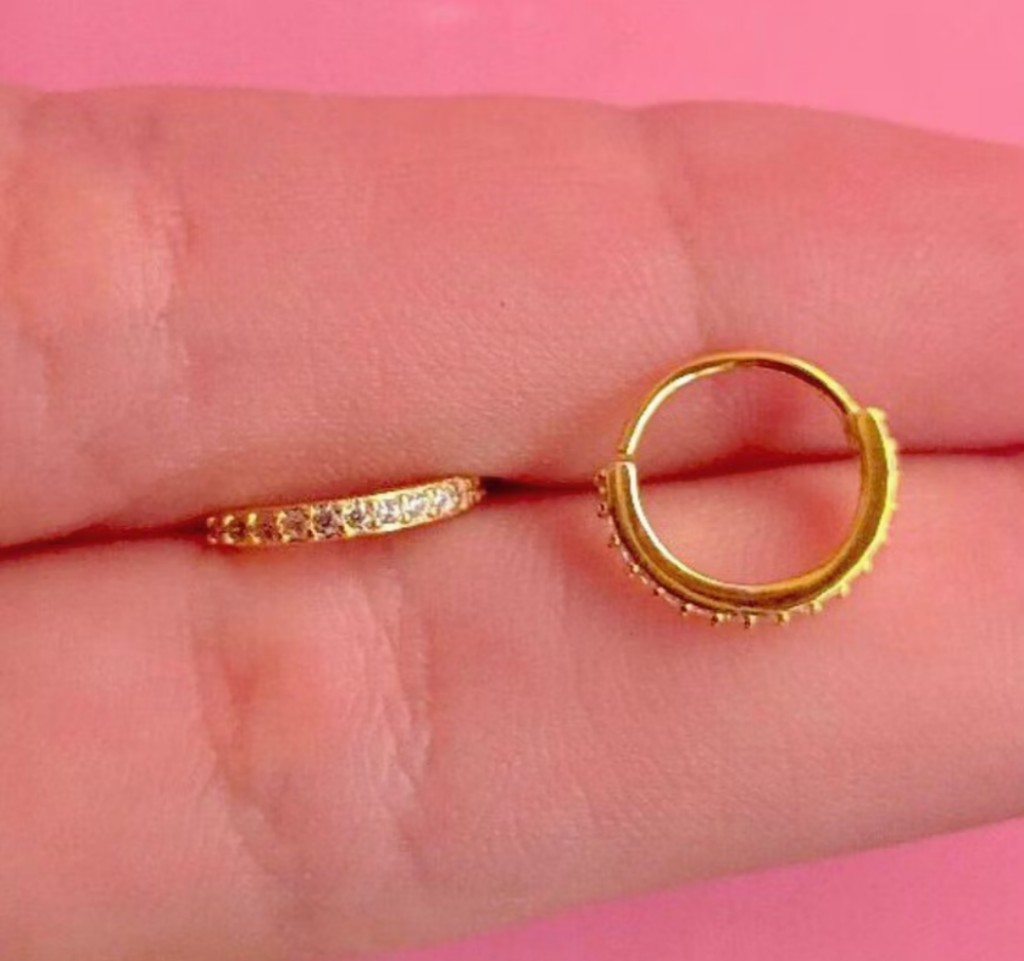 Piercing 8mm dourado