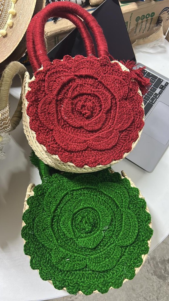 Bolsa de palma rosa