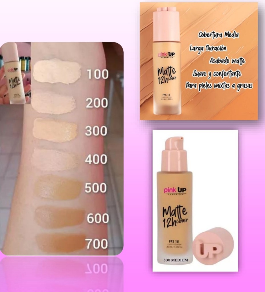 Pink Up Matte 12h Cover base 500 Medium