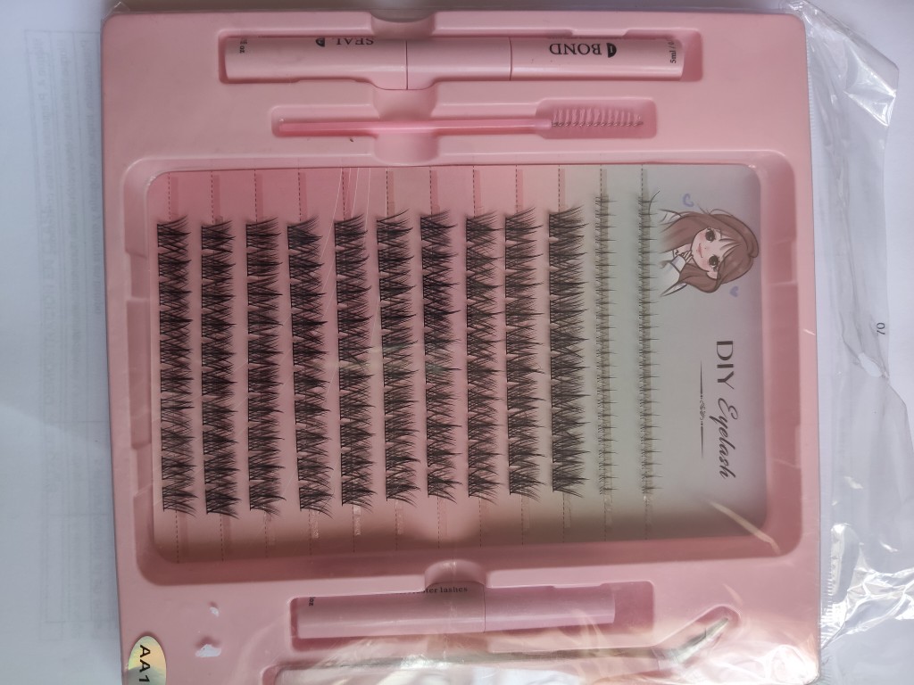 DIY Eyelash pestañas rosa