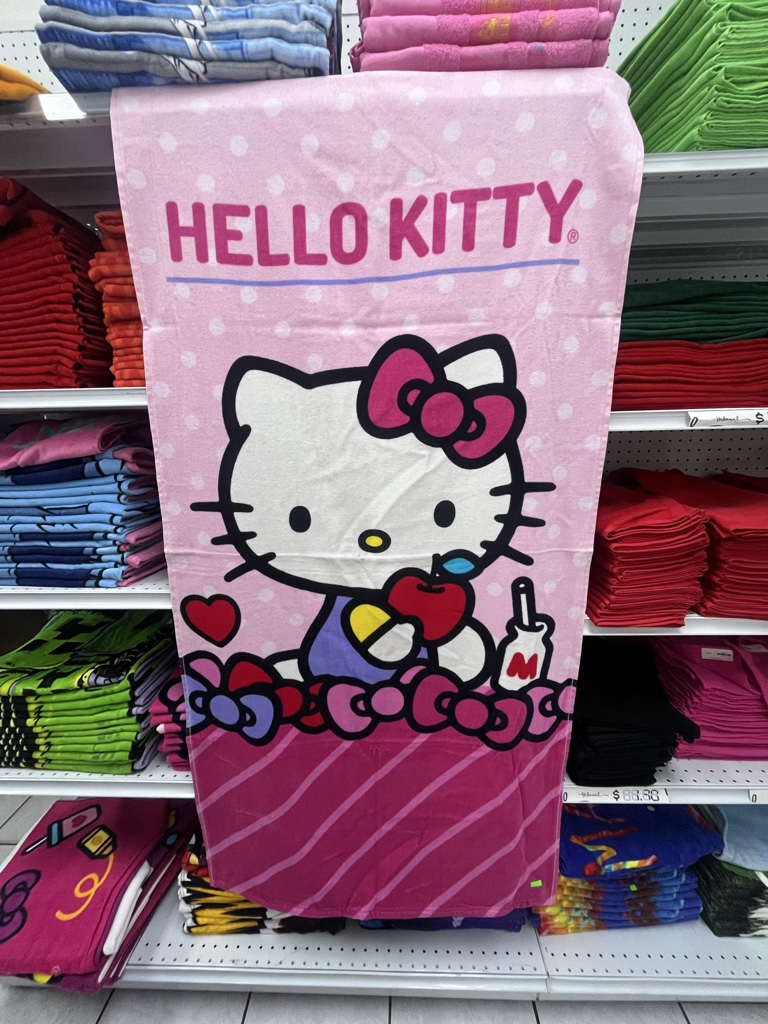 Hello Kitty toalla rosa