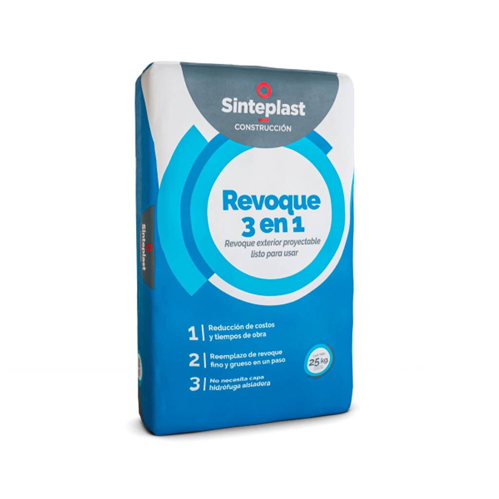 Revoque 3 en 1 sinteplast 25kg