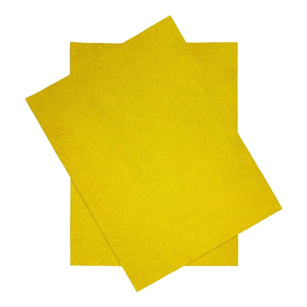 Hojas fieltro amarillo