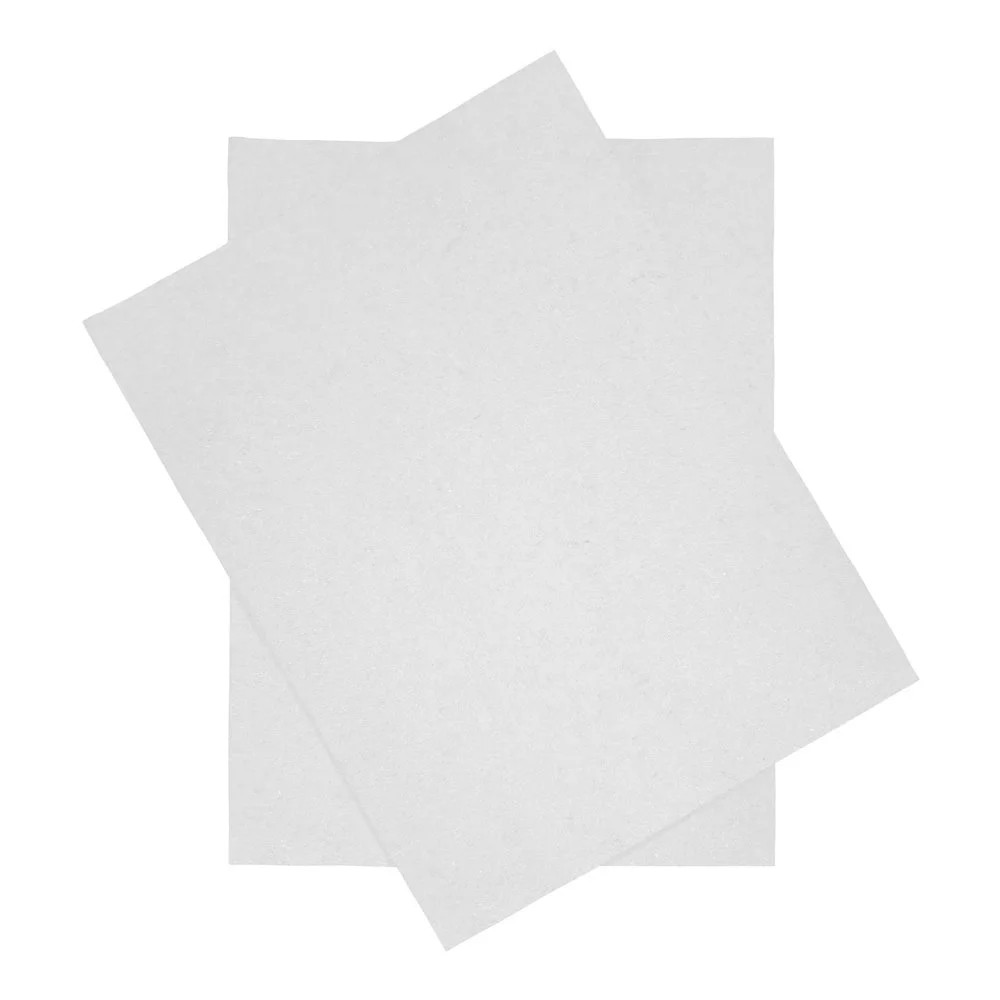 Hojas fieltro blanco