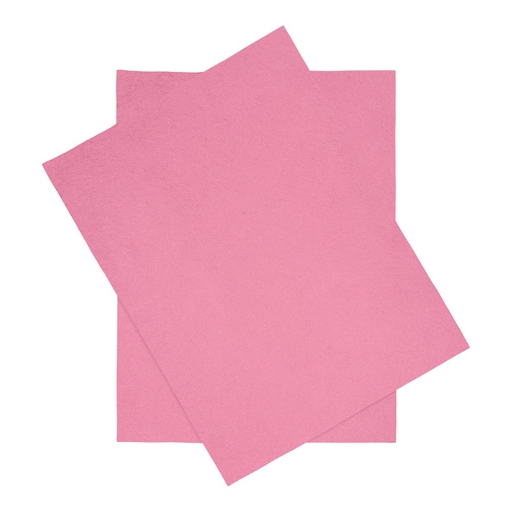 Hojas fieltro rosado