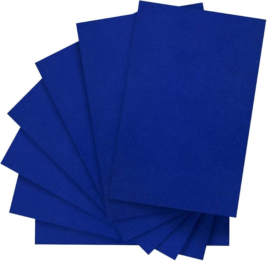 Hojas fieltro azul