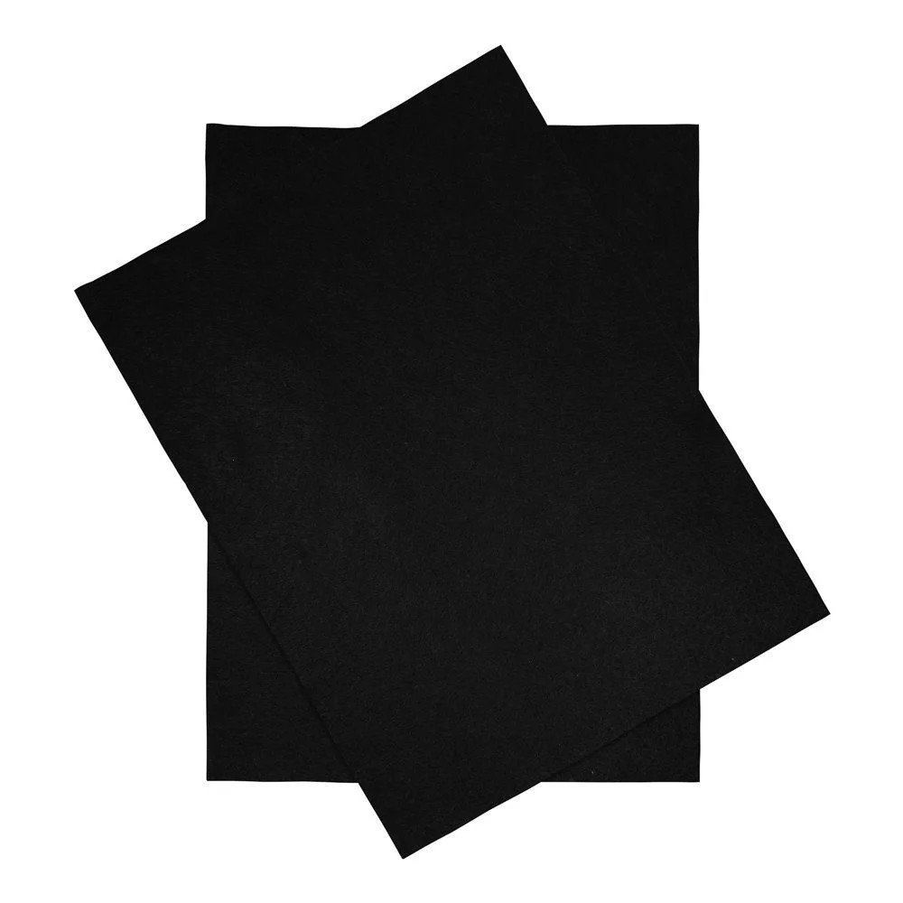 Hojas fieltro negro