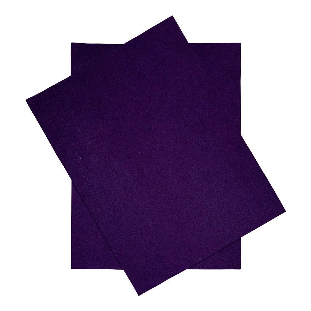 Hojas fieltro morado