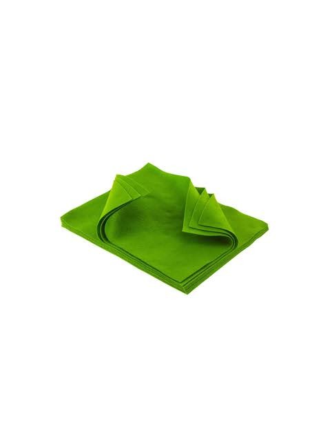Hojas fieltro verde limon