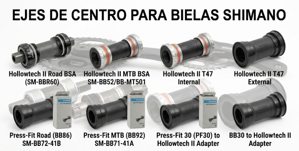 Eje de centro Shimano