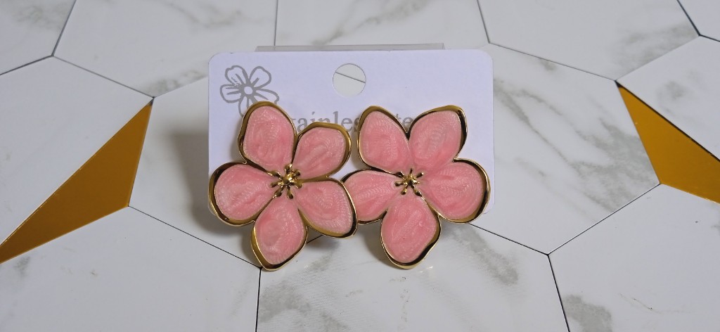 Aretes flor rosados