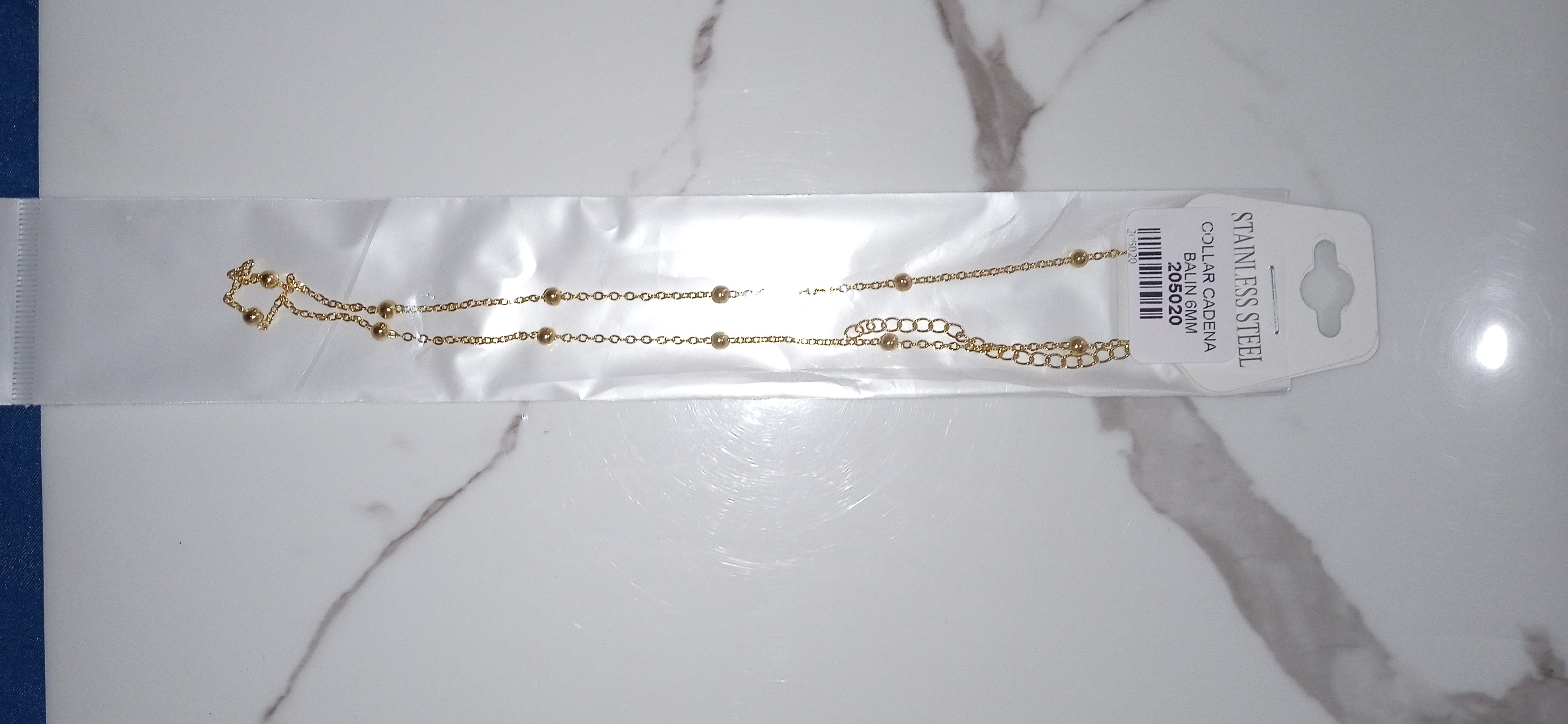 Collar de cadena stainless steel dorado