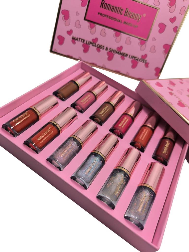 Cajita de 12 LABIAL MATTE HEARTS