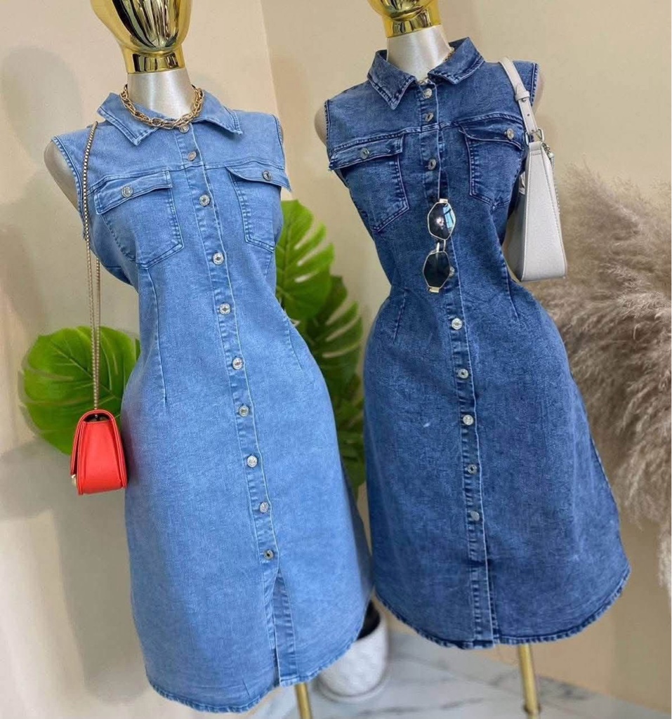 Vestido mezclilla con botones