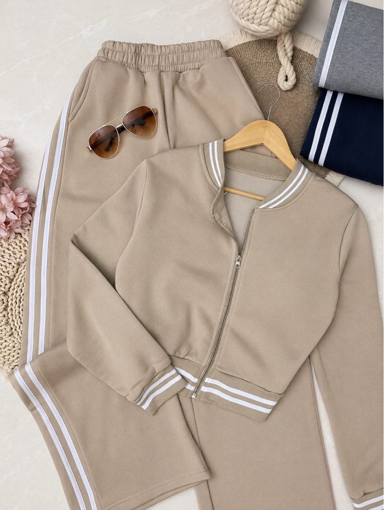Conjunto de frío con líneas
