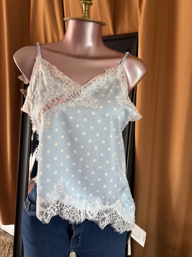 Blusa azul celeste encaje