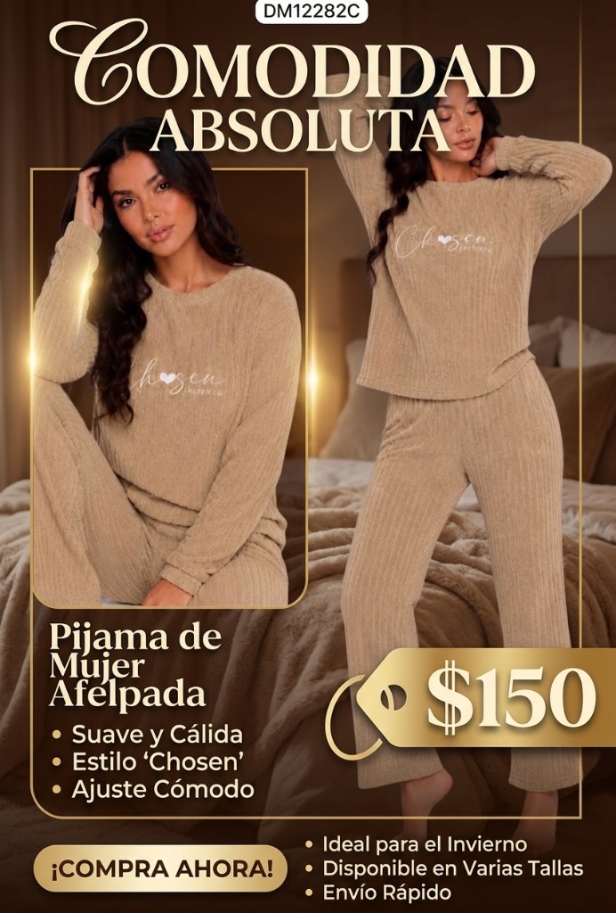 Chosen pijama beige mujer
