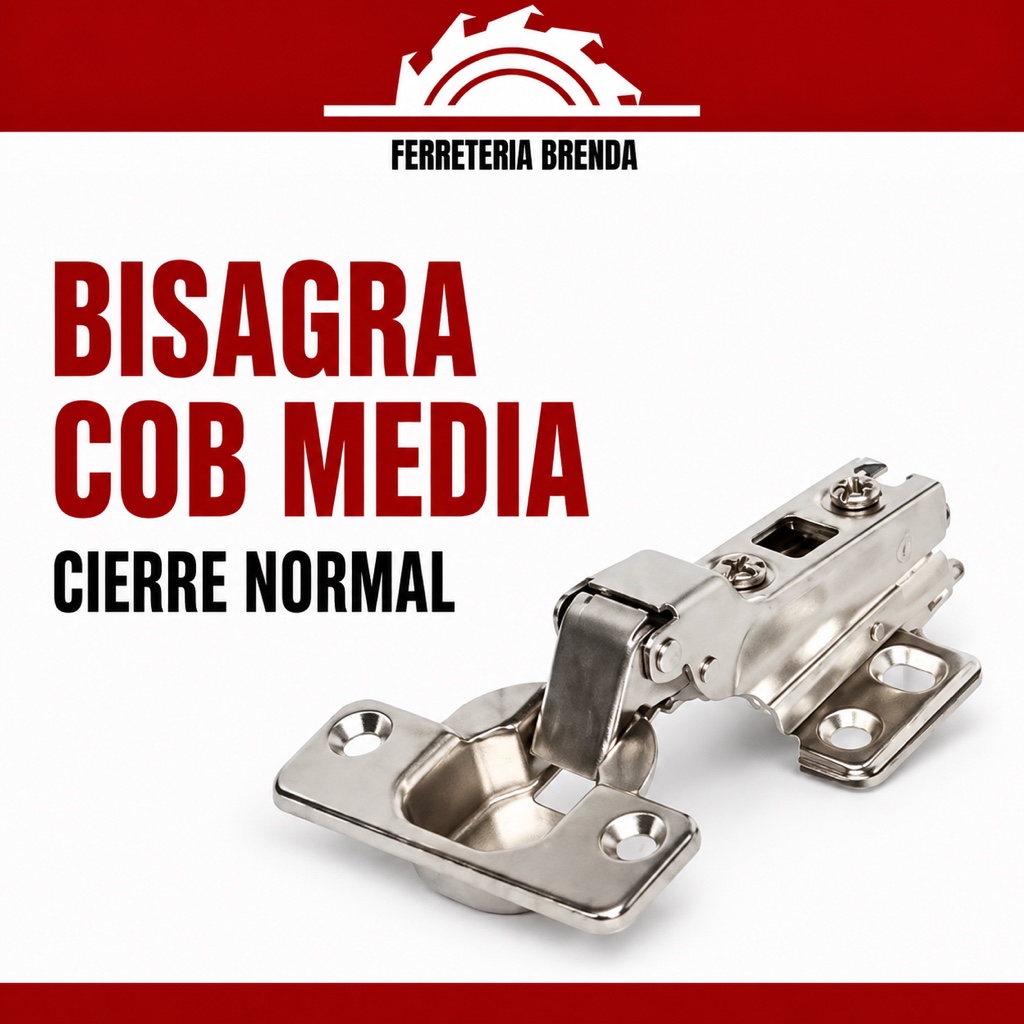 Bisagra cuello 08 media cierre normal