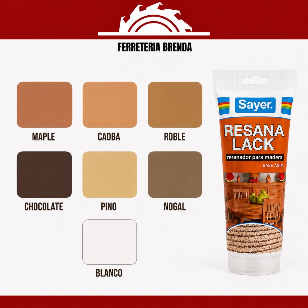 Resanador Resana Lack 150ml varios tonos