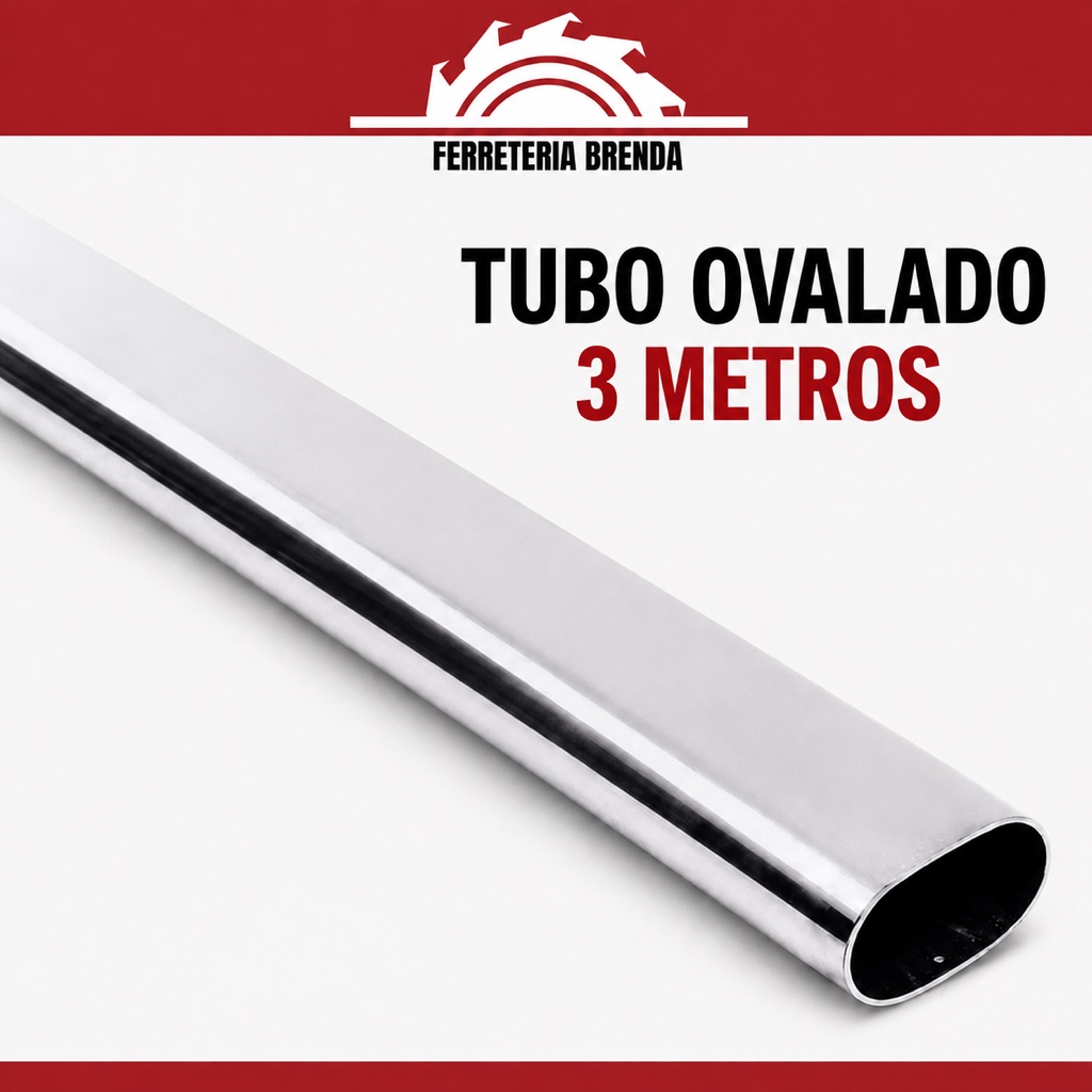Tubo para clóset ovalado 3m