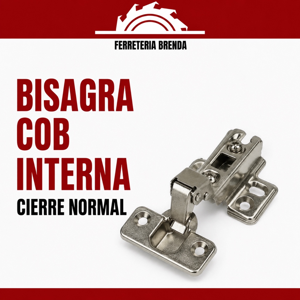 Bisagra cuello 15 interna cierre normal