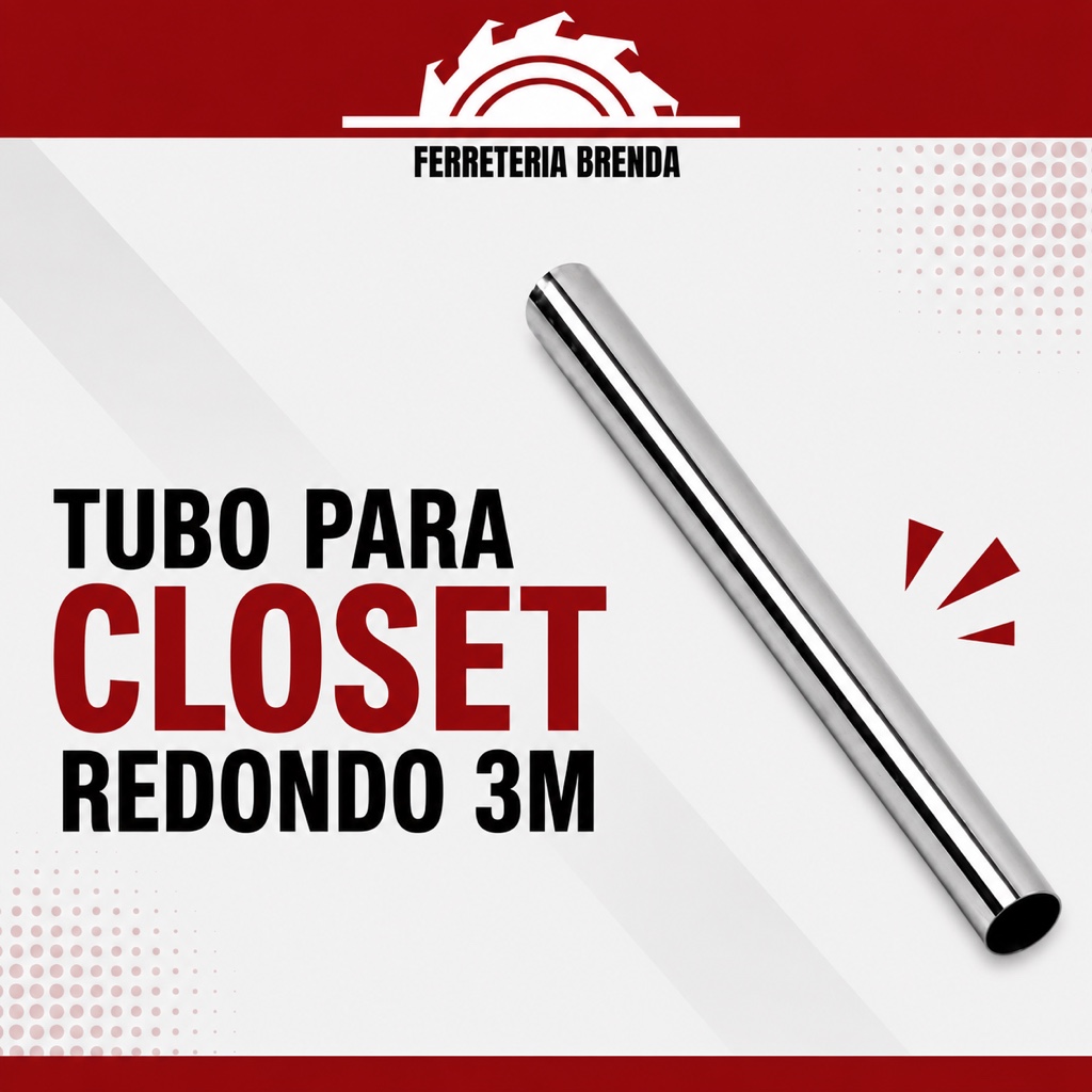 Tubo para clóset redondo 3m