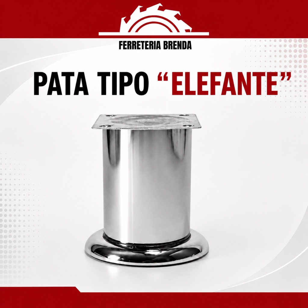 10 cm Pata tipo elefante