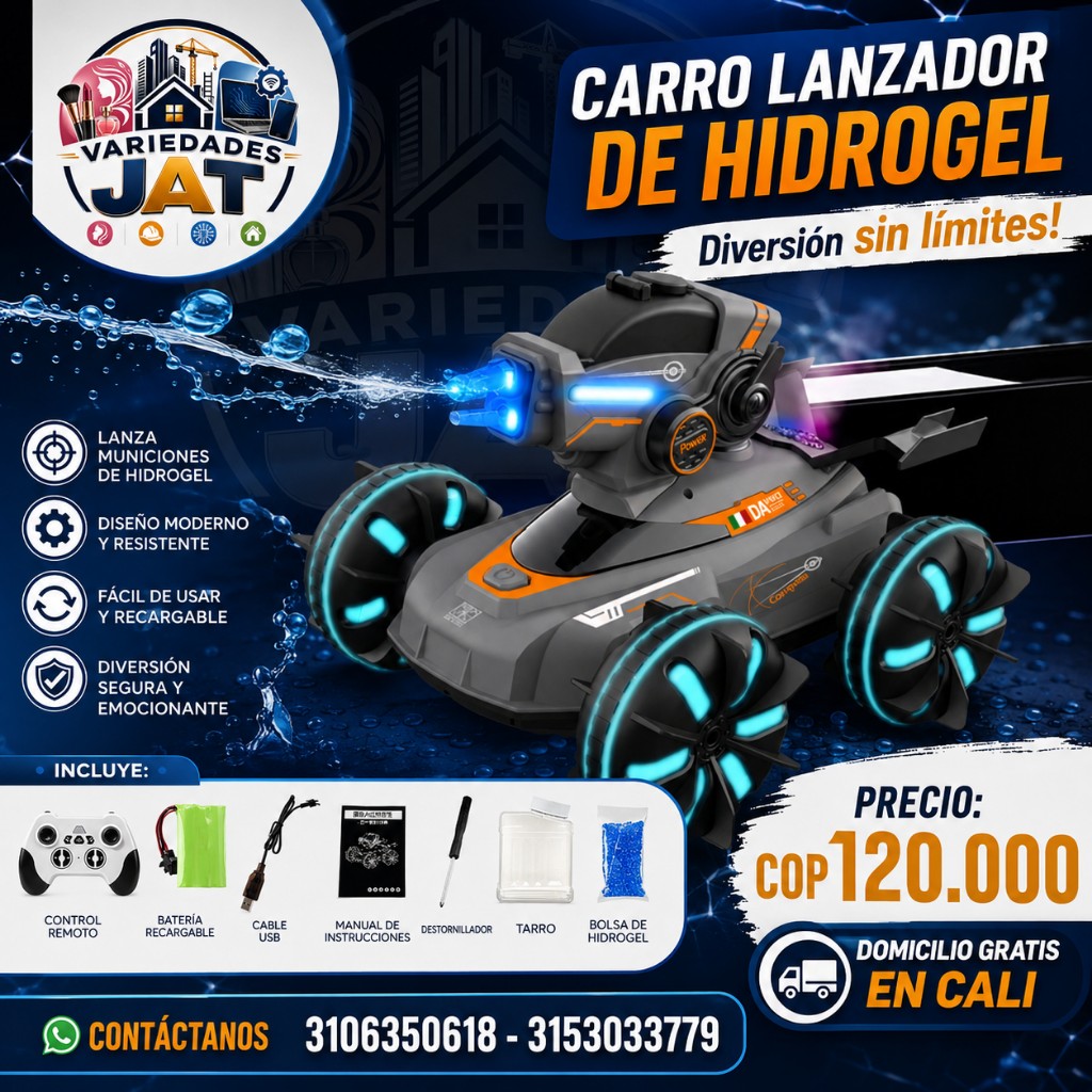 Carro lanzador de hidrogel