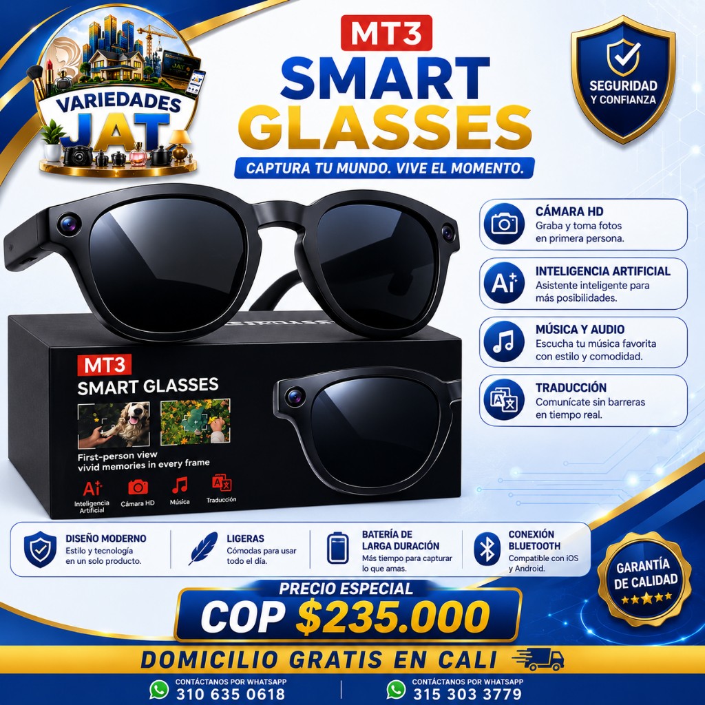 MT3 Smart Glasses negros