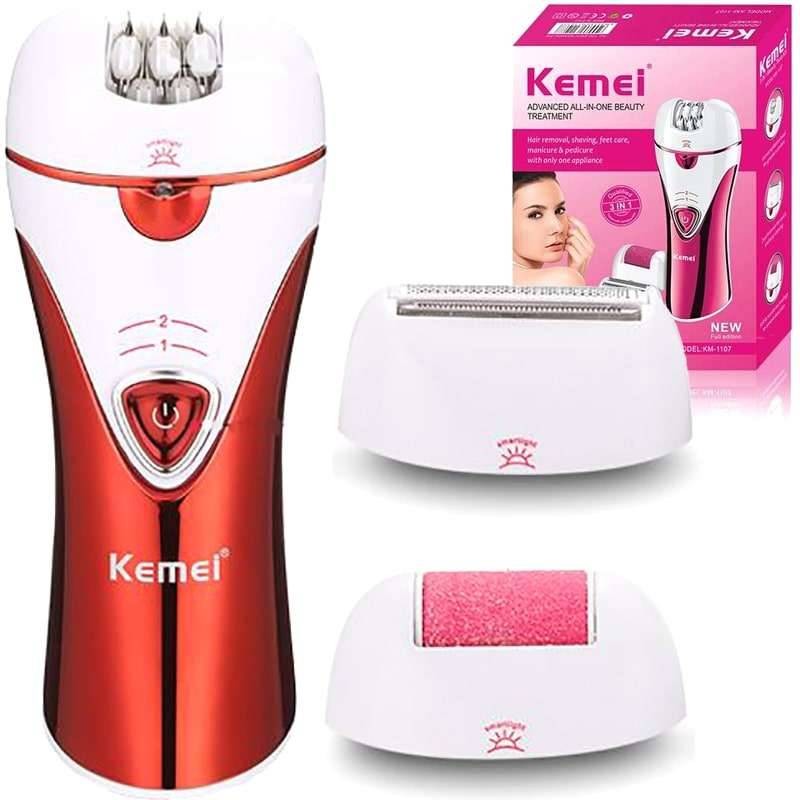 Kemei depiladora recargable roja