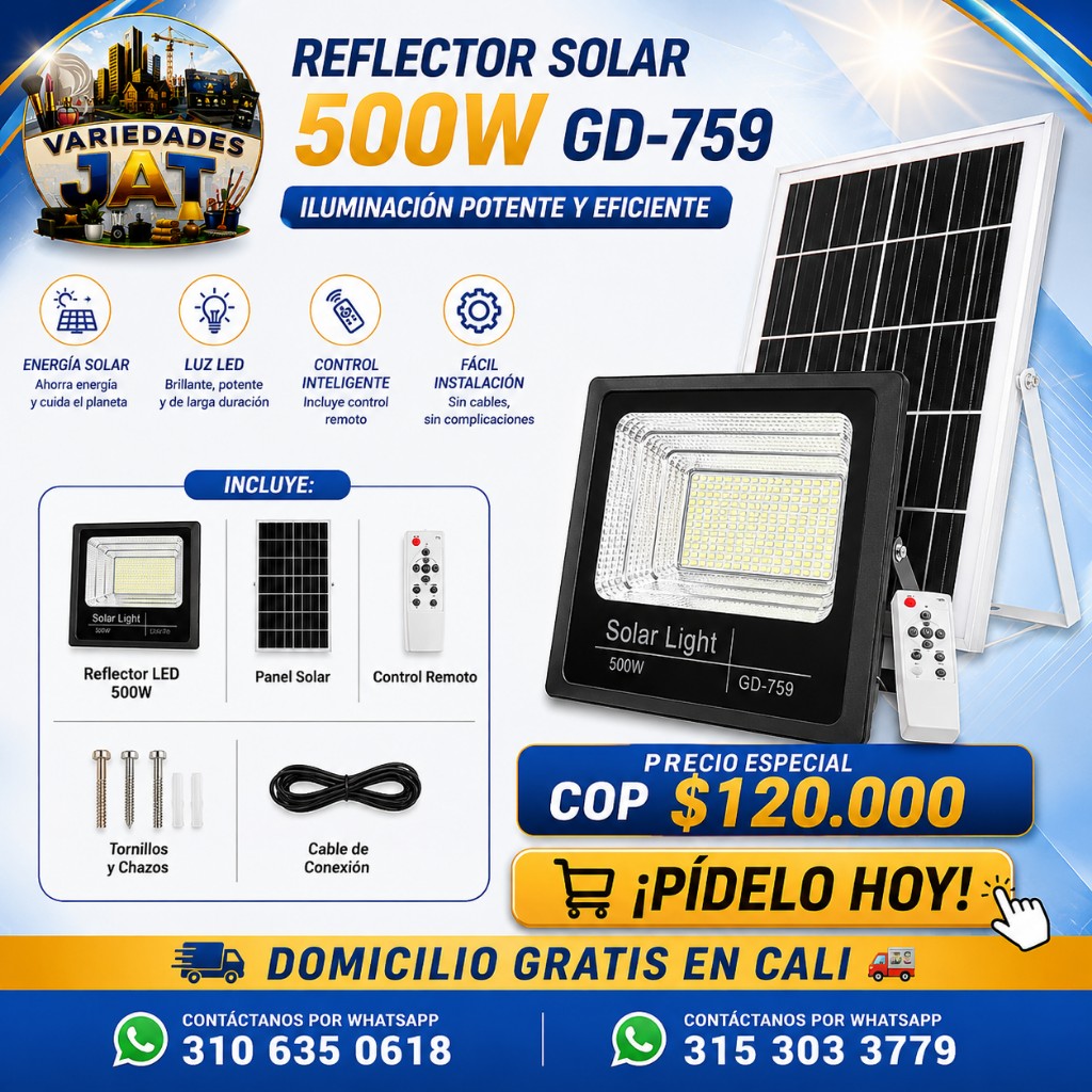 Reflector solar GD-759 500W, GD 785 y JT - YY 500W